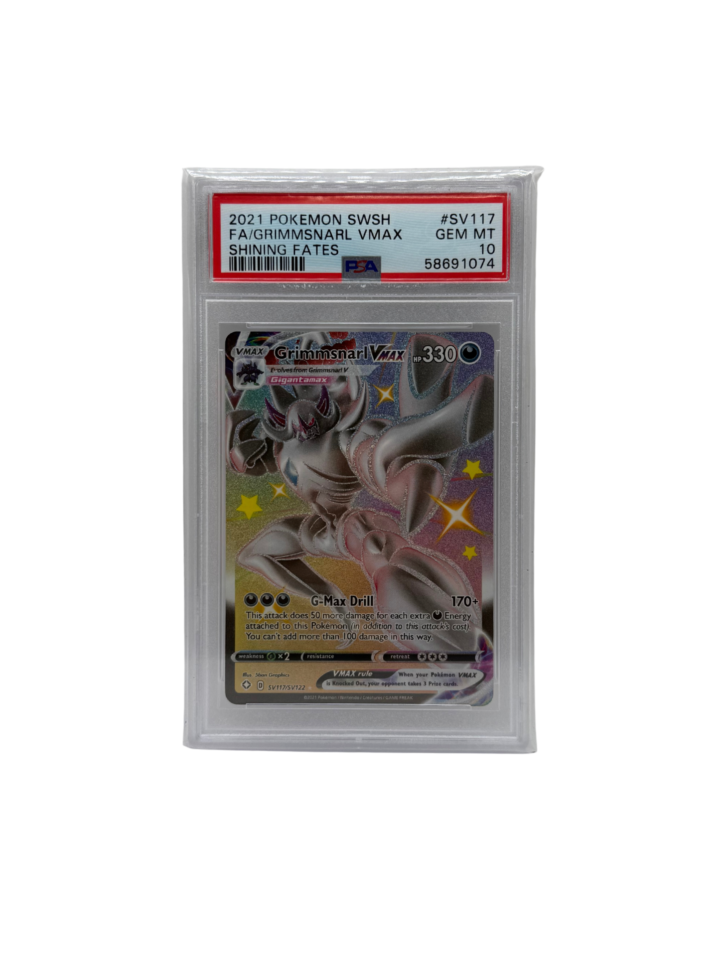 Pokémon - Grimmsnarl VMAX #SV117 (PSA 10)